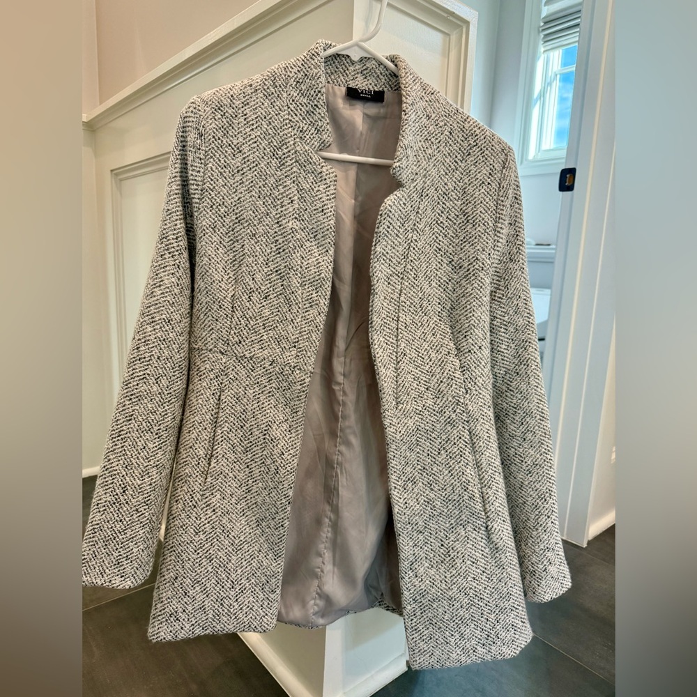 Tayshia Pocketed Coat - Heather Grey - Small